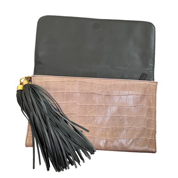 Zac Posen 2014 Fall Collection Leather Clutch Bag. - Picture 2 of 9